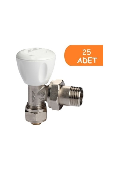 25 Adet Eca Rv3 1/2 Köşe Radyatör Valfi Pex Petek Havlupan Vanası 602120721