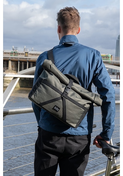 Brompton Borough Roll Top Bag Medium Olive Q101583 Siyah