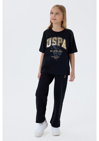 U.s. Polo Assn. Kız Çocuk Siyah Pijama Takım Siyah