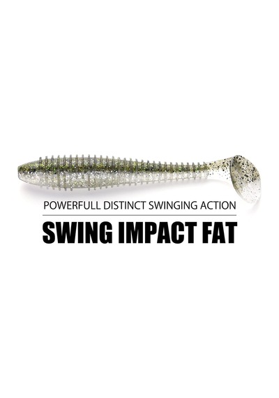 Keitech Swing Impact Fat 2.8" 026s Clear Chartreuse Glow Silikon Yem