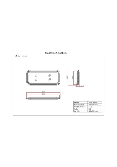 Berhimi Amortisörlü Karavan Penceresi & Karavan Camı 30x70 Cm Beyaz Perde-sineklik Dahil