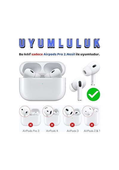 Airpods Pro 2. Nesil Uyumlu Figürlü Darbe Emici Silikon Kulaklık Kılıfı Baby Yoda Diğer