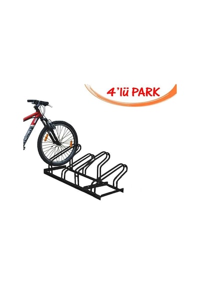 Bisiklet Park Ayağı Bisiklet Park Yeri Sistemleri Alanı Demiri 4'lü 40x140 Cm Siyah