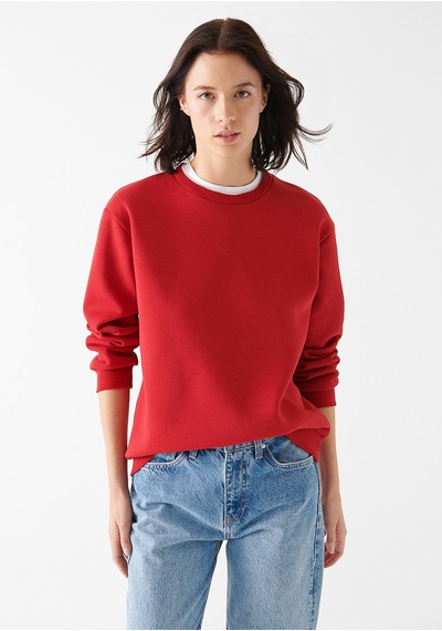 Mavi - Kapüşonlu Kırmızı Sweatshirt 8816126-34329 Kırmızı