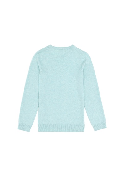 U.S. Polo Assn. Kız Çocuk Su Yeşili Bisiklet Yaka Basic Kazak 50293586-VR253
