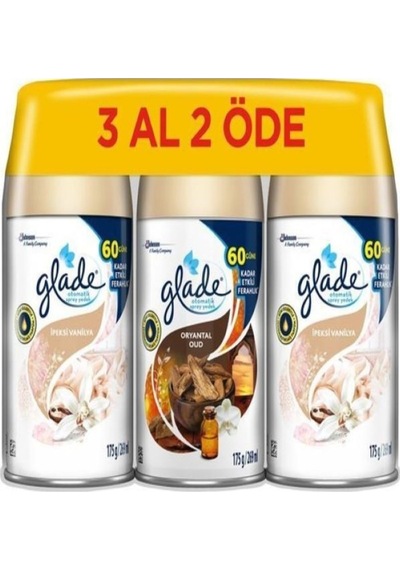 Otomatik Sprey Oda Kokusu Yedek Ipeksi Vanilya+oryantal Oud 3x269 Ml Oz1235 Diğer