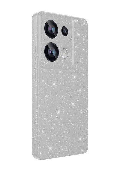 Xiaomi Redmi Note 13 Pro 4g Kılıf Kamera Korumalı Simli Silikon Üstün Koruma Pazarplus Gri