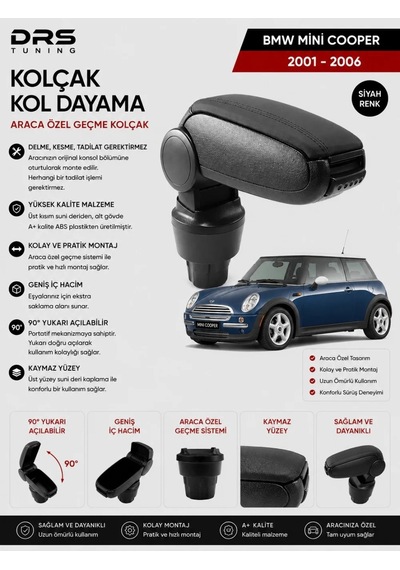 Mini Cooper 2001 - 2006 Kolçak Kol Dayama Siyah