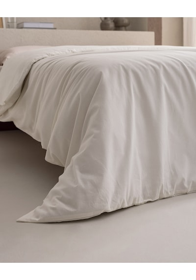 Madame Coco Manon King Size Ranforce Düz Nevresim Ekru
