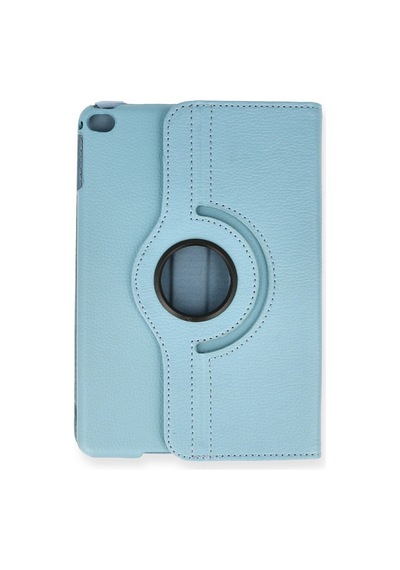 Apple iPad Uyumlu Mini 4 Kılıf 360 Tablet Deri Kılıf - Turkuaz Arka Kapak