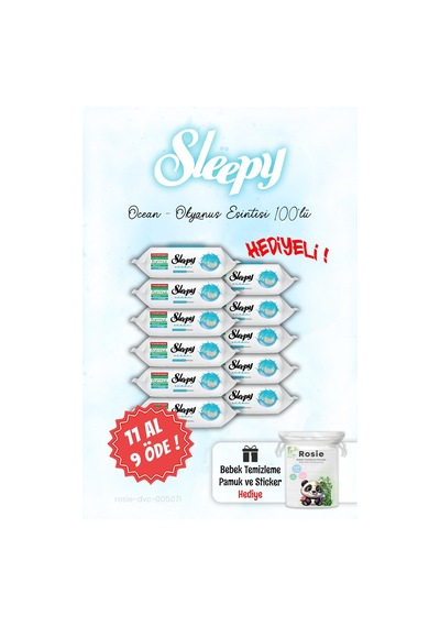 11 Al 9 Öde Sleepy Ocean - Okyanus Islak Havlusu Ve Rosıe Tekli