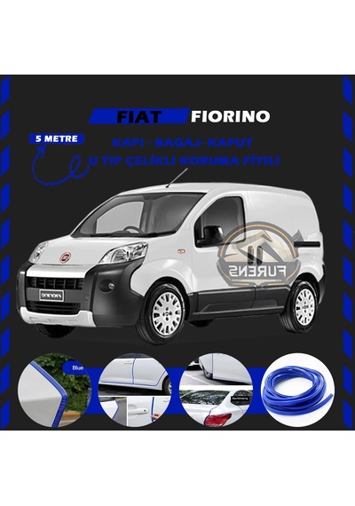 Fiat Fiorino Oto Araç Kapı Koruma Fitili 5metre Parlak Mavi Renk