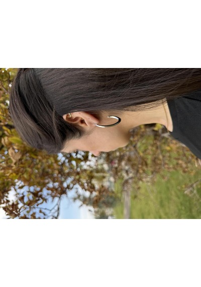 Altın Kaplama Minimalist Y Model Halka Küpe Altın