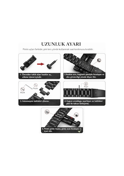 Xiaomi Redmi Watch 5 Active/lite Amazfit Gtr 2e 47mm Uyumlu 22mm Paslanmaz Çelik Akıllı Saat Kordonu