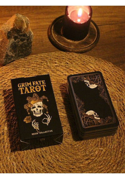 Grim Fate Tarot Destesi 78 Kart - Arındırma Kesesi - Demet Tütsü
