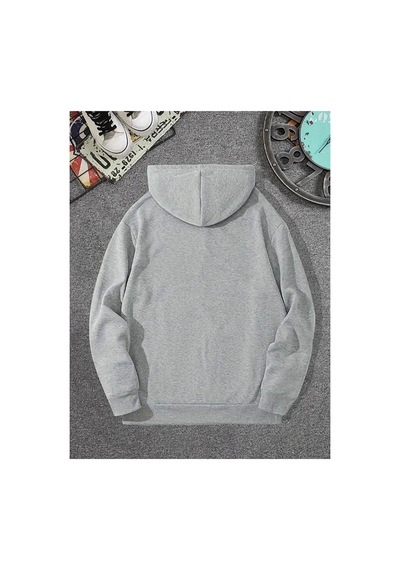 Medinenur Dreams Yazı Baskılı Kapüşonlu Sweatshirt Gri