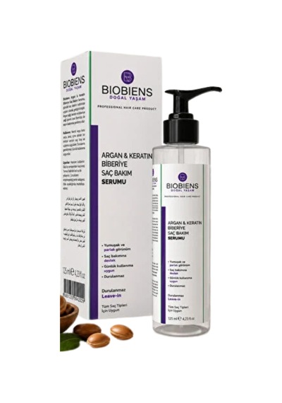 Biobiens Argan Keratin Biberiye Durulamasız Saç Bakım Serumu 125 Ml 1 Adet