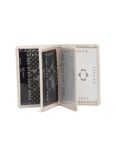 Tergan Bej Deri Unisex Kredi Kartlık 01601B19