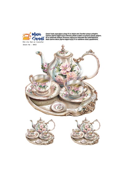 Mavi Sanat Ütü İle Rub On Transfer Kağıdı A4 Model No: 0053