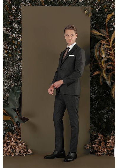 Efor Tk 880 Slim Fit Kahve Klasik Takım Elbise Kahverengi