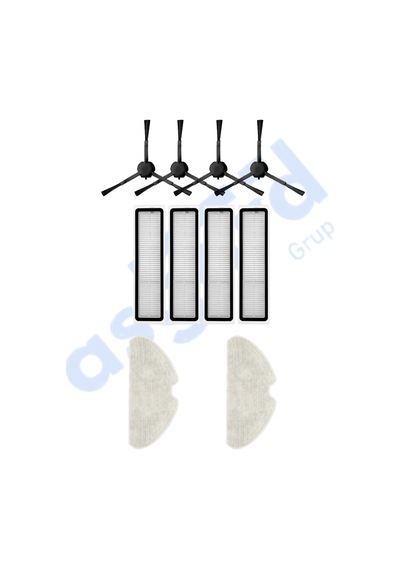 Dreame D10s, D10s Pro, D9 Max Gen2 Uyumlu 4 Yan Fırça 4 Filtre 2 Mop Pkt-iasgf0000228