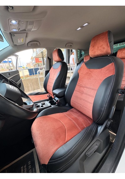 Seat Ateca Uyumlu Araca Özel Oto Koltuk Kılıfı 158545 Siyah-taba
