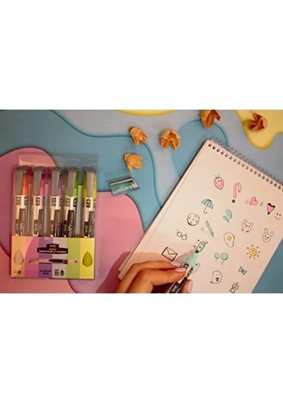 Likit Pastel Kalem Seti - 6 Renkli 124-Pembe