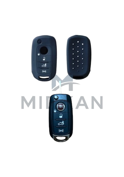 Fiat Egea Silikon Anahtar Kılıfı Siyah Renk