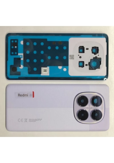 Xiaomi Redmi Note 14 Pro 5g Mor Kamera Camlı Lensli Arka Kapak Batarya Kapağı Pil Kapağı Mor