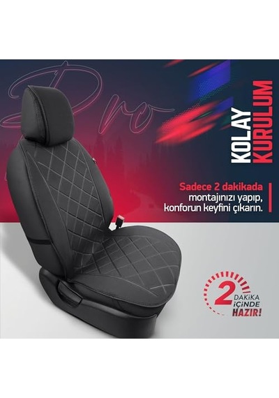 Otom Active Pro Series Koruyucu Oto Koltuk Minderi Siyah