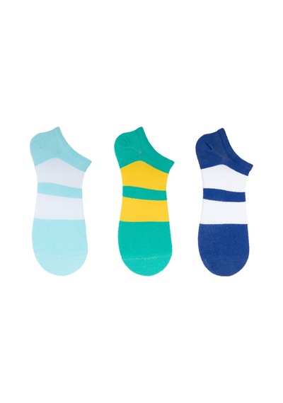 The Socks Company 3 Çift Erkek Patik Çorap 23SDCR157P Beyaz - Gri