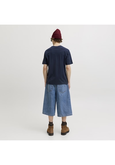 Jack & Jones Erkek Gögüs Baskili Bisiklet Yakatisört - Savona - 12310070 Çok Renkli