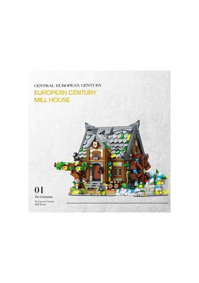 Reobrix 66045 Değirmen Evi Yaratıcı Yapı Blok Seti Building Blocks Europen Century Mill House - 1873 Parça