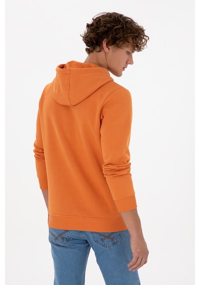 U.S. Polo Assn. Erkek Regular Fit Kapüşonlu Şardonlu Bakır Basic Sweatshirt 50315582-VR182