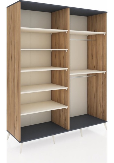 Kronos Gardrop 7 Raflı 2 Askılı 176x59x221 Çam-antrasit/aytaşı Antrasit/aytaşı Kronos Gardrop 7 Raflı 2 Askılı 176x59x221 Çam-antrasit/aytaşı Antrasit/aytaşı