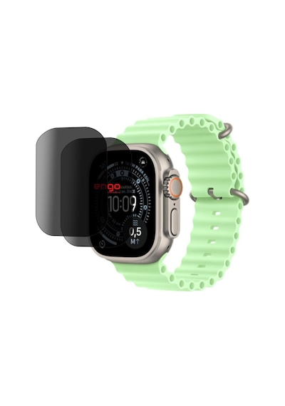 Apple Watch Ultra 3 49mm İle Uyumlu Hayalet Ekran Koruyucu, Yandan Görünmeyen Anti-spy Gizlilik Privacy Koruması, 9h Temperli Nano Kırılmaz Esnek Cam, Parmak İzi Önleyici 2 Adet Çok Renkli