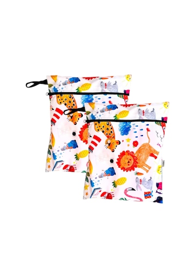 Yorni 2 Adet, 30 X 35 Cm, Jungle Desen, Sıvı Geçirmeyen Çok Amaçlı Çanta, Ekonomik Set, Yıkanabilir Diğer