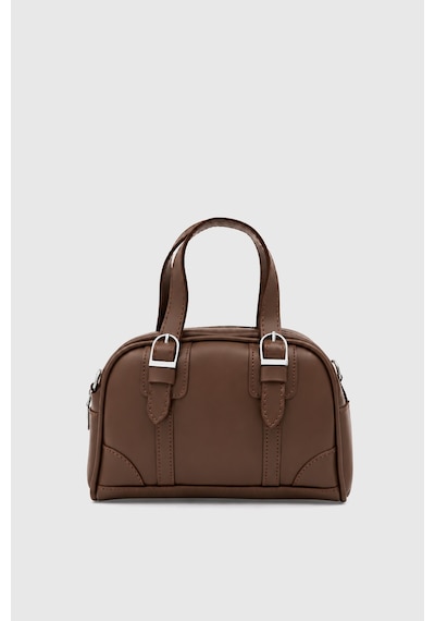 Shule Bags Peggy Oval Çapraz Çanta Fındık Kabuğu Kahverengi