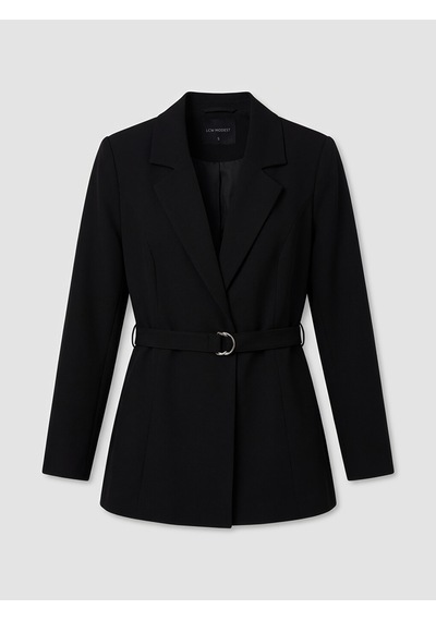 Lcw Modest Siyah Beli Kemerli Kadın Blazer Ceket