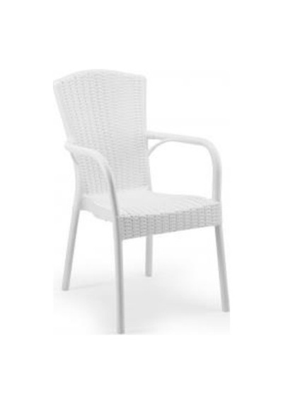 Luna Doğa Rattan Koltuk 4 Adet Beyaz