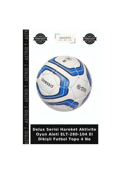 Delux Serisi Hareket Aktivite Oyun Aleti Elt-280-104 El Dikişli Futbol Topu 4 No Çok Renkli