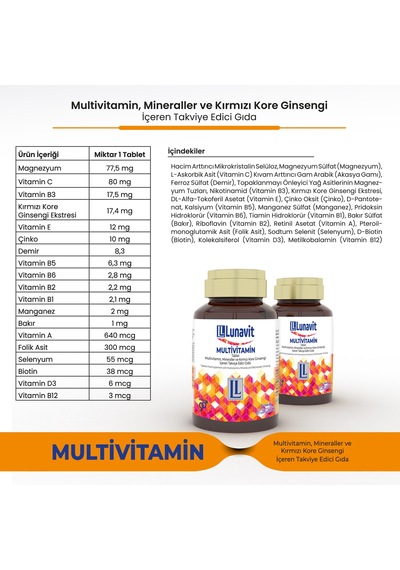 Lunavit Multivitamin 30 Tablet
