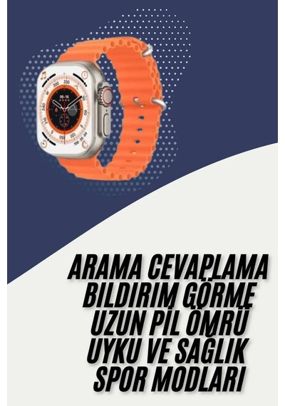 2025 Model Akıllı Saat Çift Kordon Ios Ve Android Arama Cevaplama Sesli Asistan
