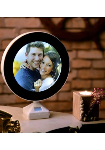 Led Işıklı Fotoğraflı Oval Sihirli Ayna-433