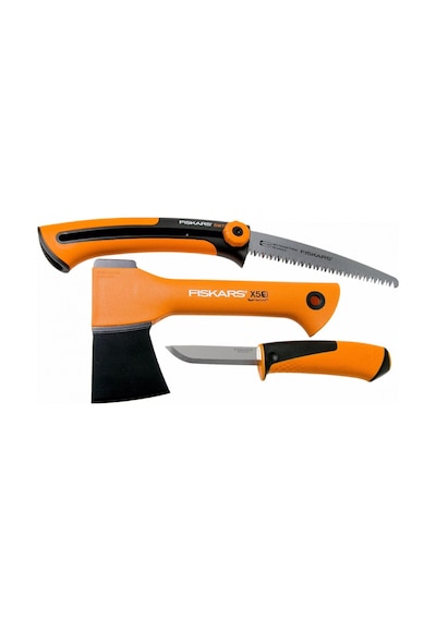 Fiskars X5 Balta, Testere ve Bıçaklı Kamp Seti