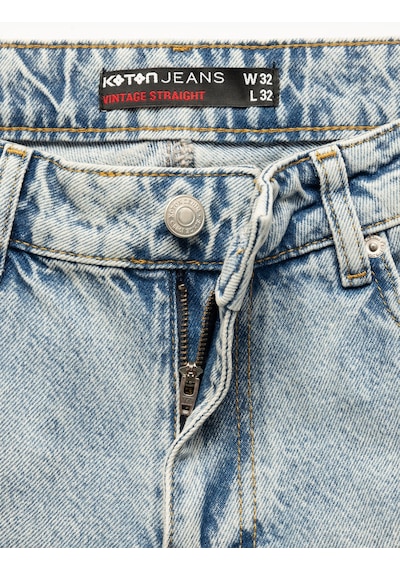 Koton Normal Bel Cep Detaylı Pamuklu Vintage Straight Fit Jean Pantolon Açık İndigo 5sam40108nd Açık İndigo Koton Normal Bel Cep Detaylı Pamuklu Vintage Straight Fit Jean Pantolon Açık İndigo 5sam40108nd Açık İndigo