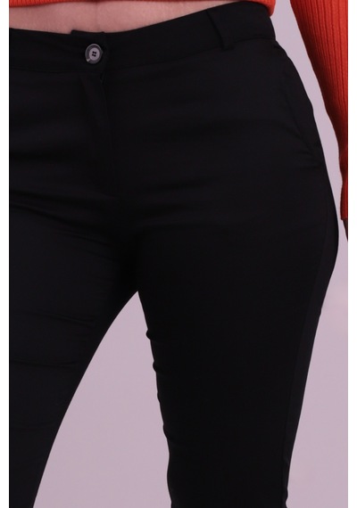 Armonika Kadın Siyah Cepli Kumaş Pantolon Arm-26k136080
