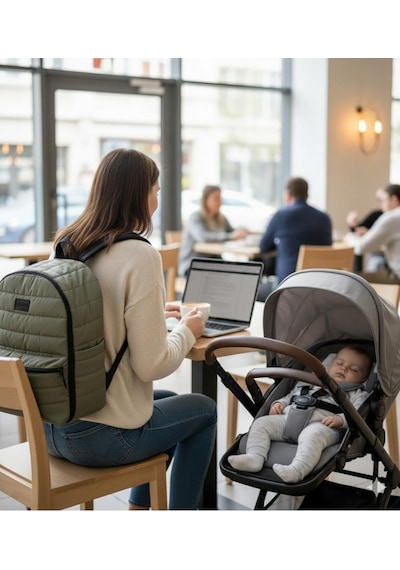 Babymol Selimiye Anne Bebek Bakım Çantası - Yeşil Standart Yeşil