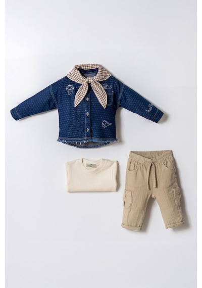 Miniğimin Cicileri Minigimin Cicileri Sevimli Figürlü Denim Gömlek 4'lü Erkek Çocuk Takım - Koyu Mavi Miniğimin Cicileri Minigimin Cicileri Sevimli Figürlü Denim Gömlek 4'lü Erkek Çocuk Takım - Koyu Mavi