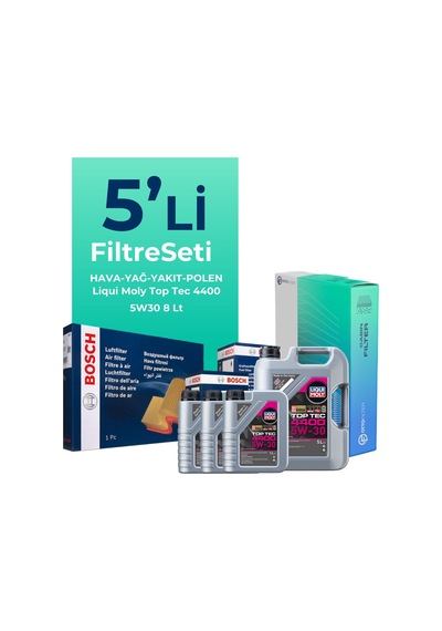 Bosch Renault Master 2.3 Dizel Filtre Bakım Seti Liqui Moly Motor Yağlı (2011-2021) 5 Li -